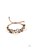 Quarry Quandary - White Bracelet - Paparazzi Accessories Bracelet Bedazzle Me Pretty Mobile Fashion Boutique