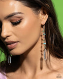Quartz Qualification - Green Earrings - Paparazzi Accessories Earrings Bedazzle Me Pretty Mobile Fashion Boutique
