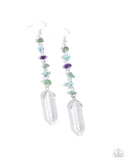 Quartz Qualification - Green Earrings - Paparazzi Accessories Earrings Bedazzle Me Pretty Mobile Fashion Boutique