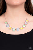 Queen of the Cosmos - Green Necklace - Paparazzi Accessories Necklace Bedazzle Me Pretty Mobile Fashion Boutique