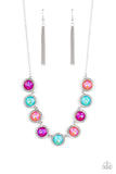 Queen of the Cosmos - Orange Necklace - Paparazzi Accessories Necklace Bedazzle Me Pretty Mobile Fashion Boutique