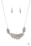 Queen of the QUILL - Silver Necklace - Paparazzi Accessories Necklace Bedazzle Me Pretty Mobile Fashion Boutique