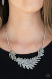 Queen of the QUILL - Silver Necklace - Paparazzi Accessories Necklace Bedazzle Me Pretty Mobile Fashion Boutique