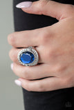 Queen Scene - Blue Ring - Paparazzi Accessories Ring Bedazzle Me Pretty Mobile Fashion Boutique