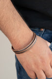 QUILL-Call - Copper Mens Bracelet - Paparazzi Accessories Mens Bracelet Bedazzle Me Pretty Mobile Fashion Boutique
