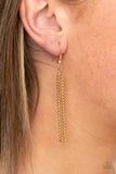 Quill Quest - Gold Necklace - Paparazzi Accessories Necklace Bedazzle Me Pretty Mobile Fashion Boutique