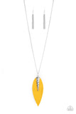 Quill Quest - Yellow Necklace - Paparazzi Accessories Necklace Bedazzle Me Pretty Mobile Fashion Boutique