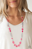 Quite Quintessence - Pink Necklace - Paparazzi Accessories Necklace Bedazzle Me Pretty Mobile Fashion Boutique