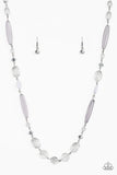 Quite Quintessence - White Necklace - Paparazzi Accessories Necklace Bedazzle Me Pretty Mobile Fashion Boutique