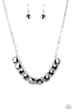 Radiance Squared - Silver Necklace - Paparazzi Accessories Necklace Bedazzle Me Pretty Mobile Fashion Boutique