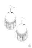 Radiant Chimes - Silver Earrings - Paparazzi Accessories Earrings Bedazzle Me Pretty Mobile Fashion Boutique