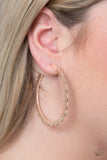Radiant Ridges - Rose Gold Earrings - Paparazzi Accessories Earrings Bedazzle Me Pretty Mobile Fashion Boutique