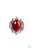 Radiantly Reminiscent - Red Ring - Paparazzi Accessories Ring Bedazzle Me Pretty Mobile Fashion Boutique