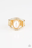 Radiating Riches - Gold Ring - Paparazzi Accessories Ring Bedazzle Me Pretty Mobile Fashion Boutique