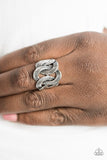 Radical Radius - Silver Ring - Paparazzi Accessories Ring Bedazzle Me Pretty Mobile Fashion Boutique