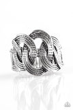 Radical Radius - Silver Ring - Paparazzi Accessories Ring Bedazzle Me Pretty Mobile Fashion Boutique