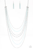 Radical Rainbows - Blue Necklace - Paparazzi Accessories Necklace Bedazzle Me Pretty Mobile Fashion Boutique