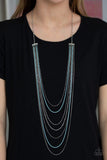 Radical Rainbows - Blue Necklace - Paparazzi Accessories Necklace Bedazzle Me Pretty Mobile Fashion Boutique