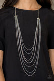 Radical Rainbows - Silver Necklace - Paparazzi Accessories Necklace Bedazzle Me Pretty Mobile Fashion Boutique