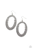Radical Razzle - White Earrings - Paparazzi Accessories Earrings Bedazzle Me Pretty Mobile Fashion Boutique