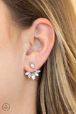 Radical Refinement - White Earrings - Paparazzi Accessories Earrings Bedazzle Me Pretty Mobile Fashion Boutique