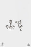 Radical Refinement - White Earrings - Paparazzi Accessories Earrings Bedazzle Me Pretty Mobile Fashion Boutique