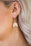 Radically Retro - Gold Earrings - Paparazzi Accessories Earrings Bedazzle Me Pretty Mobile Fashion Boutique