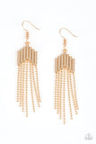 Radically Retro - Gold Earrings - Paparazzi Accessories Earrings Bedazzle Me Pretty Mobile Fashion Boutique