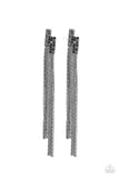 Radio Waves - Black Earrings - Paparazzi Accessories Earrings Bedazzle Me Pretty Mobile Fashion Boutique