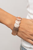 Radioactive Reflections - Rose Gold Bracelet - Paparazzi Accessories Bracelet Bedazzle Me Pretty Mobile Fashion Boutique