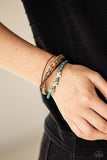 Raffia Remix - Blue Bracelet - Paparazzi Accessories Bracelet FS-Bedazzle Me Pretty Mobile Fashion Boutique