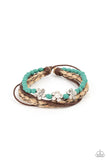Raffia Remix - Blue Bracelet - Paparazzi Accessories Bracelet FS-Bedazzle Me Pretty Mobile Fashion Boutique