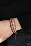 Raffia Remix - Orange Bracelet - Paparazzi Accessories Bracelet FS-Bedazzle Me Pretty Mobile Fashion Boutique