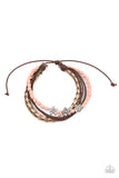 Raffia Remix - Pink Bracelet - Paparazzi Accessories Bracelet Bedazzle Me Pretty Mobile Fashion Boutique