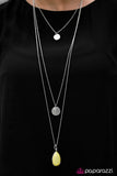 RAIN Supreme - Yellow Necklace - Paparazzi Accessories Necklace Bedazzle Me Pretty Mobile Fashion Boutique