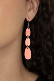 Rainbow Drops - Orange Earrings - Paparazzi Accessories Earrings Bedazzle Me Pretty Mobile Fashion Boutique