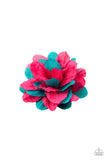 Rainbow Gardens - Pink Hair Clip - Paparazzi Accessories Hair Clip Bedazzle Me Pretty Mobile Fashion Boutique