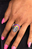 Rainbow of Joy - Multi Ring - Paparazzi Accessories Ring Bedazzle Me Pretty Mobile Fashion Boutique