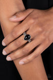 Rainbow Raindrops - Black Ring - Paparazzi Accessories Ring Bedazzle Me Pretty Mobile Fashion Boutique