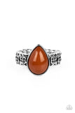 Rainbow Raindrops - Brown Ring - Paparazzi Accessories Ring Bedazzle Me Pretty Mobile Fashion Boutique