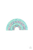 Rainbow Reflections - Blue Hair Clip - Paparazzi Accessories Hair Clip Bedazzle Me Pretty Mobile Fashion Boutique