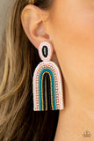 Rainbow Remedy - Multi Post Earrings - Paparazzi Accessories Post Earrings Bedazzle Me Pretty Mobile Fashion Boutique