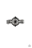 Rainbow Rivera - Black Ring - Paparazzi Accessories Ring Bedazzle Me Pretty Mobile Fashion Boutique