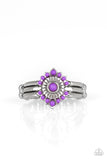 Rainbow Rivera - Purple Ring - Paparazzi Accessories Bedazzle Me Pretty Mobile Fashion Boutique