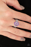 Rainbow Rivera - Purple Ring - Paparazzi Accessories Bedazzle Me Pretty Mobile Fashion Boutique