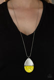 Rainbow Shores - Yellow Necklace - Paparazzi Accessories Necklace Bedazzle Me Pretty Mobile Fashion Boutique