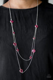Raise Your Glass - Pink Necklace - Paparazzi Accessories Necklace Bedazzle Me Pretty Mobile Fashion Boutique