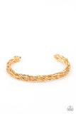 Rally Together - Gold Mens Bracelet - Paparazzi Accessories Mens Bracelet Bedazzle Me Pretty Mobile Fashion Boutique