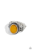 Ranch Ready - Yellow Ring - Paparazzi Accessories Ring Bedazzle Me Pretty Mobile Fashion Boutique