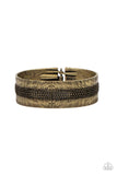Rancho Refinement - Brass Bracelet - Paparazzi Accessories Bracelet Bedazzle Me Pretty Mobile Fashion Boutique